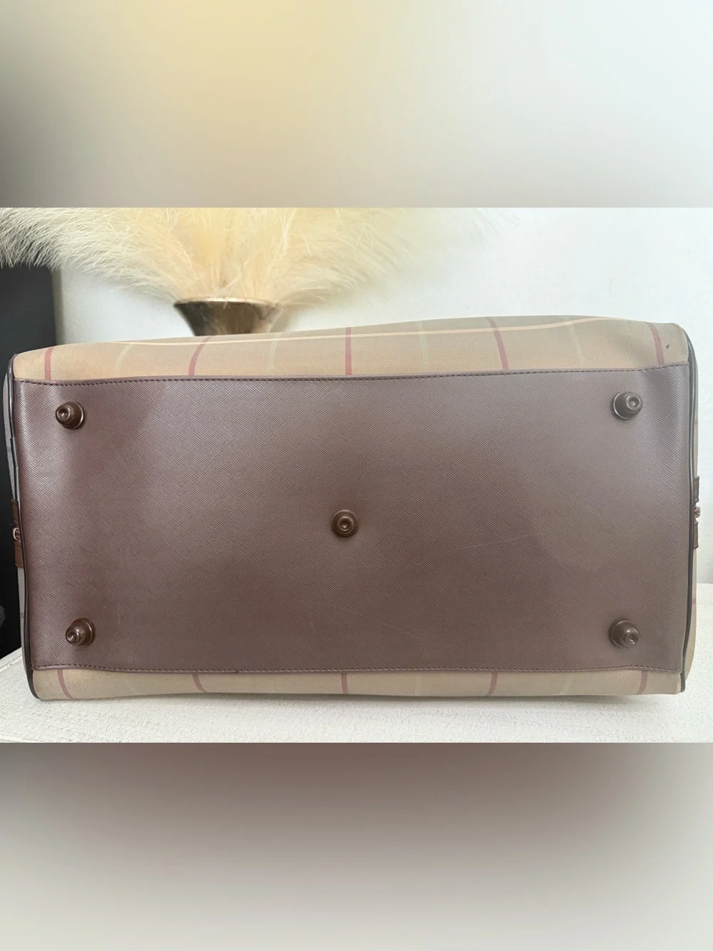 BURBERRYS Nova Check Boston Travel Bag